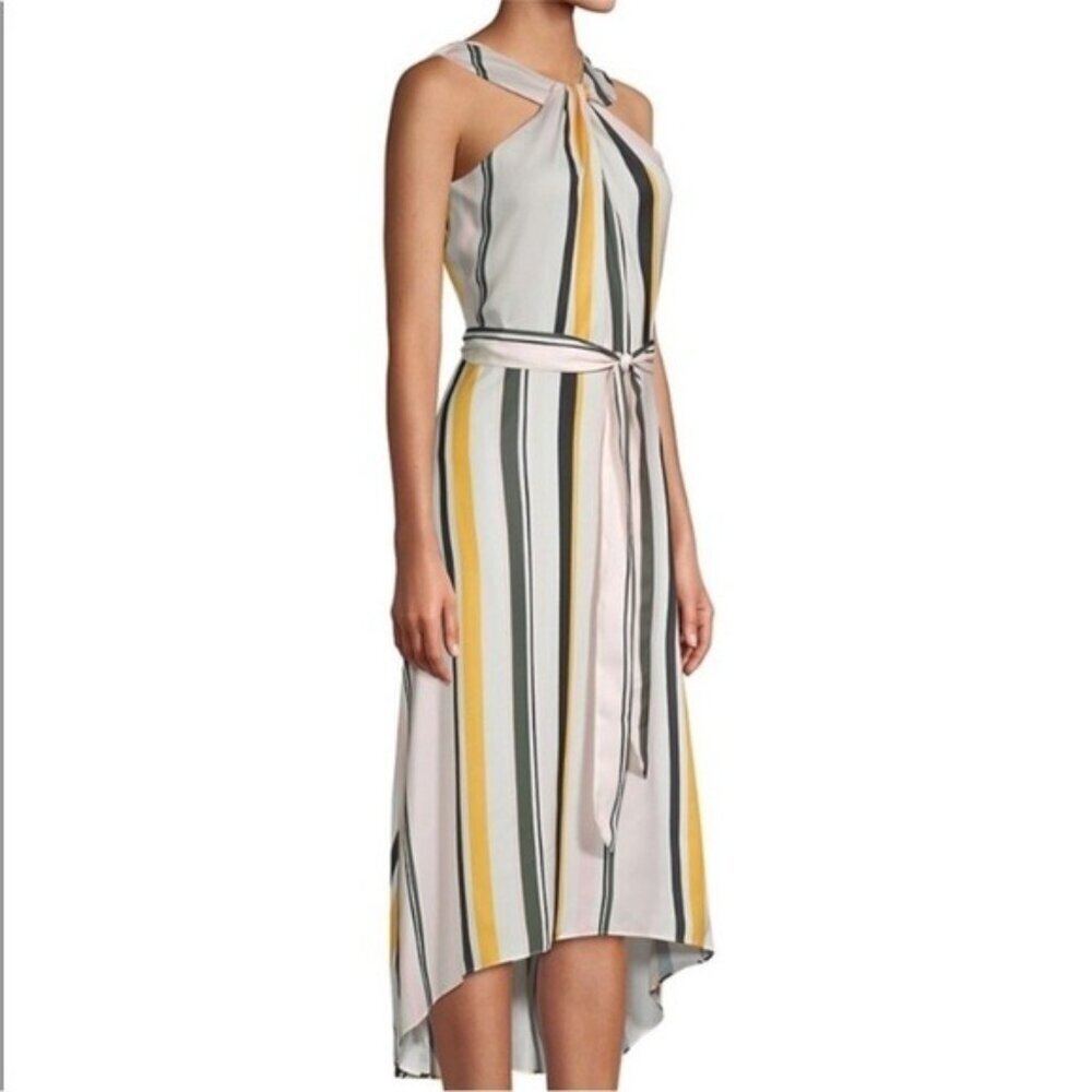 Ava & Aiden Tropical Stripe‎ Halter Dress - Size Large